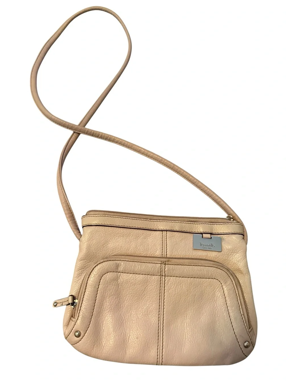 Tignanello Leather Crossbody Bag - Blush Pink
